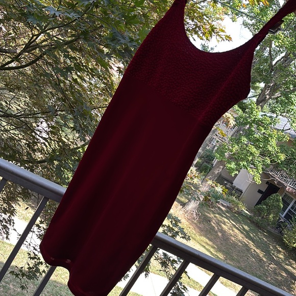 Vintage 90s Glitter Mini Dress Velvet Bodycon Burgundy Betsey Johnson Sexy Hot L - Picture 13 of 16